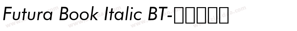 Futura Book Italic BT字体转换